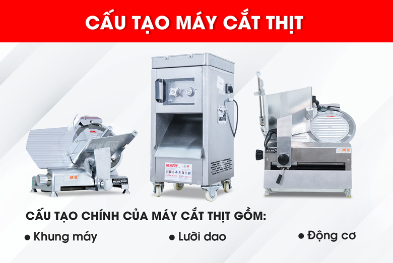 Cấu tạo máy cắt thịt