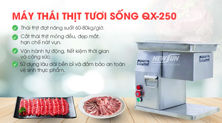 Lợi ích khi sử dụng máy thái thịt tươi sống QX-250