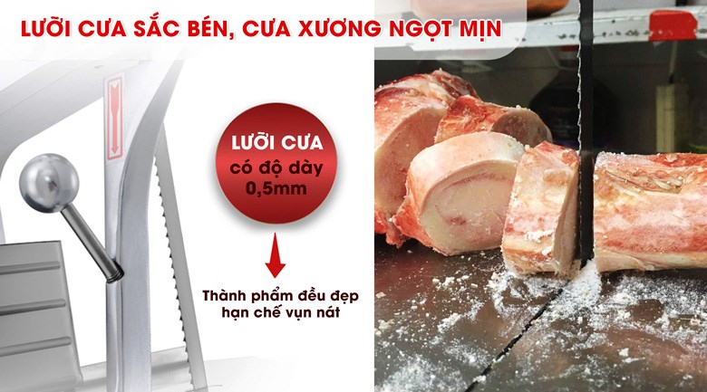 Trang bị lưỡi cưa sắc bén, cưa xương và thực phẩm đông lạnh ngọt mịn