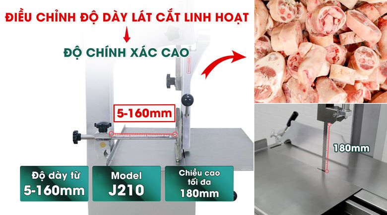 Điều chỉnh linh hoạt độ dày lát cắt