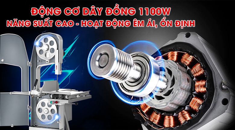 Động cơ dây đồng công suất 1100W