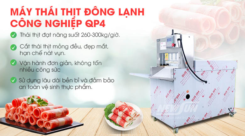 Lợi ích khi sử dụng máy cắt thịt đông lạnh công nghiệp QP4