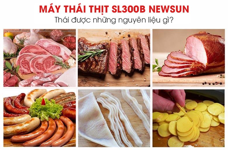 Máy thái thịt SL300B thái được nhiều loại nguyên liệu khác nhau