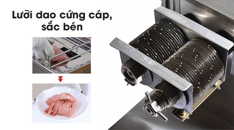 Bộ lưỡi dao sắc bén cho thành phẩm thịt đều đẹp