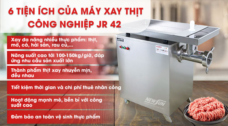 6 tiện ích của máy xay thịt công nghiệp JR 42