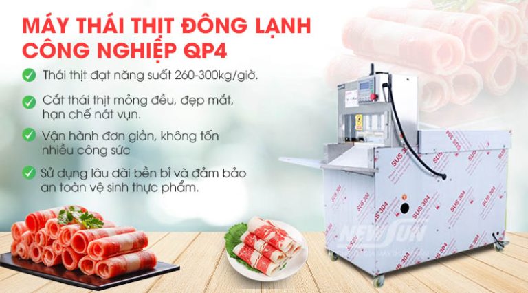 Máy cắt lát thịt se lạnh, thịt chín QP4